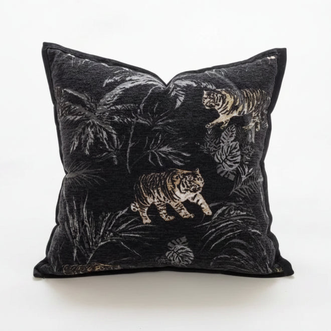Luxury Retro Green Rolling Forest Throw Pillow Covers