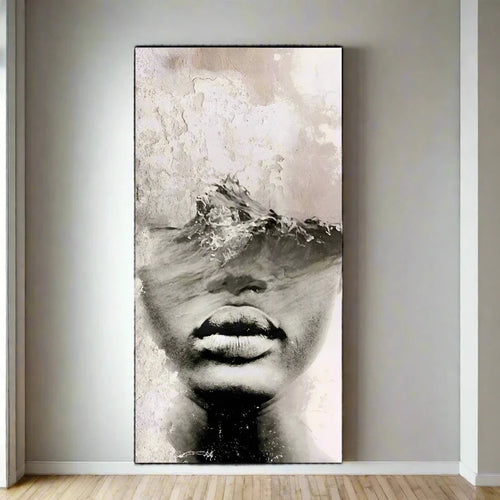 Avant Garde Black & White Female Artistic Headshot Canvas - The Finishing Touch Decor