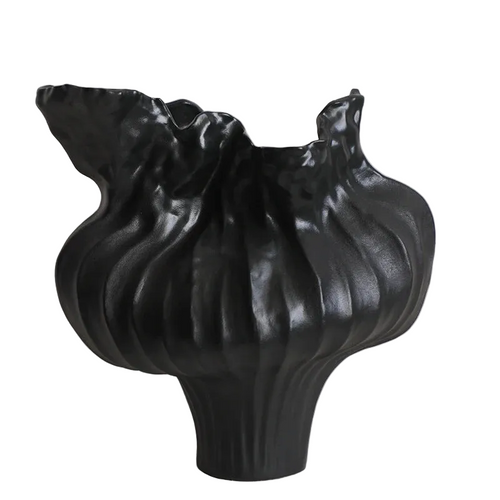 Irregular drip wabi sabi porcelain ceramic vase with rustic finish, decorative ceramic vase for home decor.