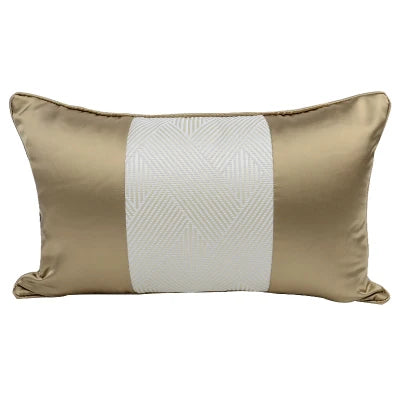 Glamorous Goldenrod Metallic Stripe Throw Pillows