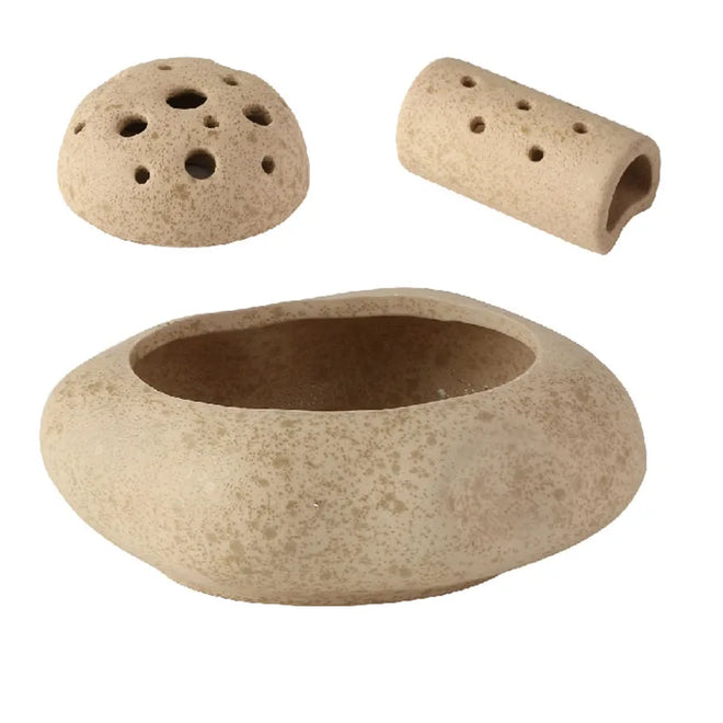 Japandi Lotus ceramic seedpod planter set by The Finishing Touch Decor, showcasing minimalist ceramic planters with a lotus design.