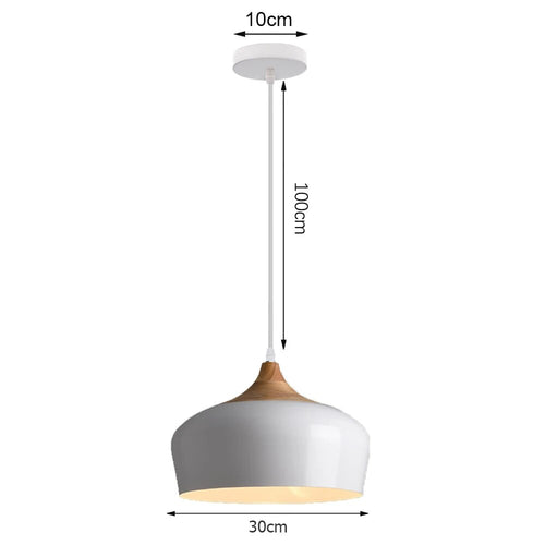 Wood & Aluminum Mid-Century Modern Pendant Chandelier Lighting - The Finishing Touch Decor