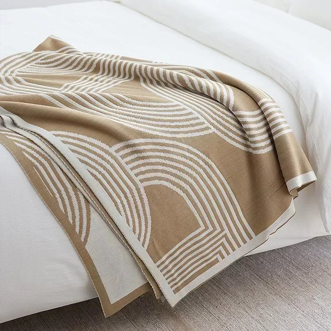 Nordic Chain Link Knitted Luxury Throw Blanket