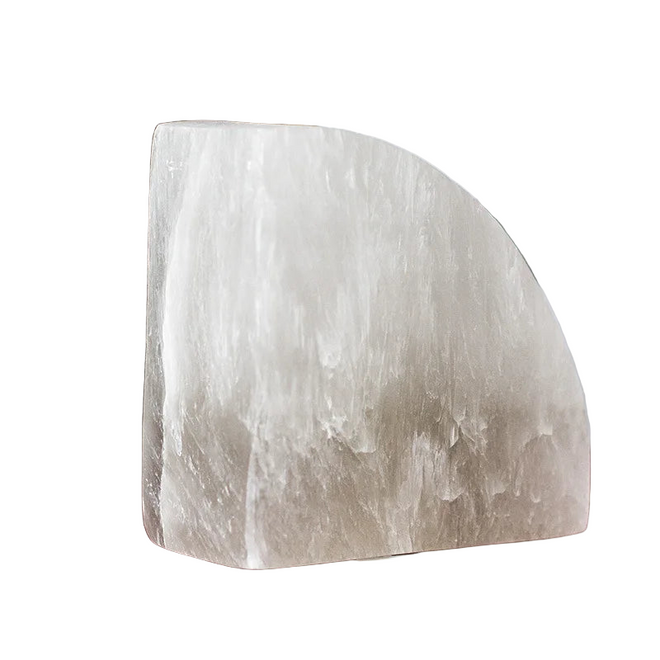 Natural Gypsum Mine White Onyx Bookend