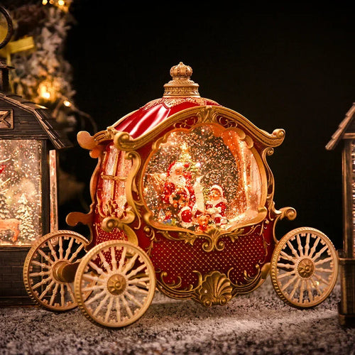 Christmas Carriage Crystal Ball DIY Music Box