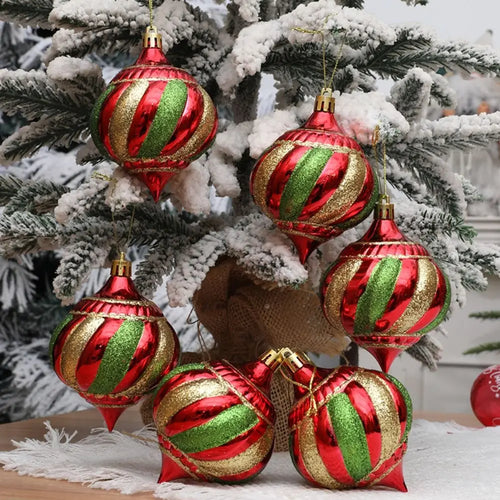 Shatterproof Metallic Painted Christmas Balls 6pcs