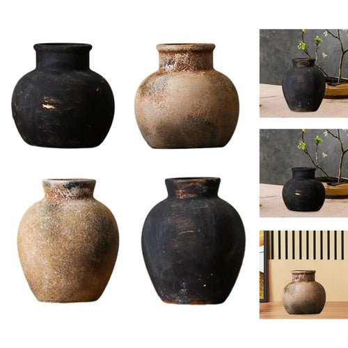 Rustic Terracotta Ceramic Vase Wabi Sabi Bud Vase - The Finishing Touch Decor