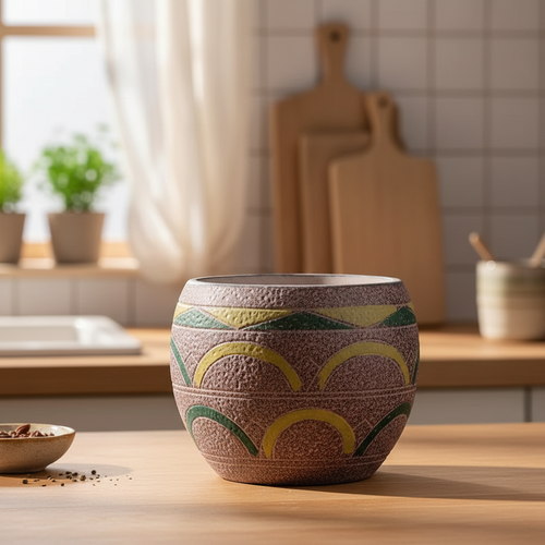 Mediterranean Succulent Ceramic Flowerpot