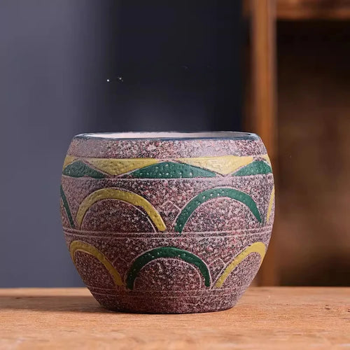 Mediterranean Succulent Ceramic Flowerpot