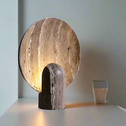 Scandinavian Dark Resin Plate Nordic Table Light Modern Side Table Lamp - The Finishing Touch Decor