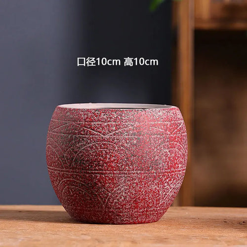 Mediterranean Succulent Ceramic Flowerpot