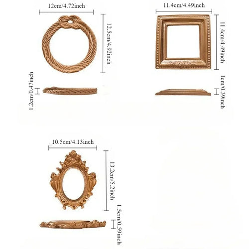 European Baroque Style Gold Resin Photo Frames