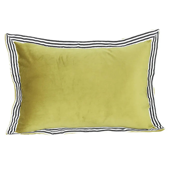 Modern Striped Velvet Throw Pillow Covers