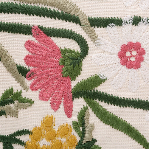 Cotton Embroidered Cottage-Style Pastoral Throw Pillow Covers - The Finishing Touch Decor