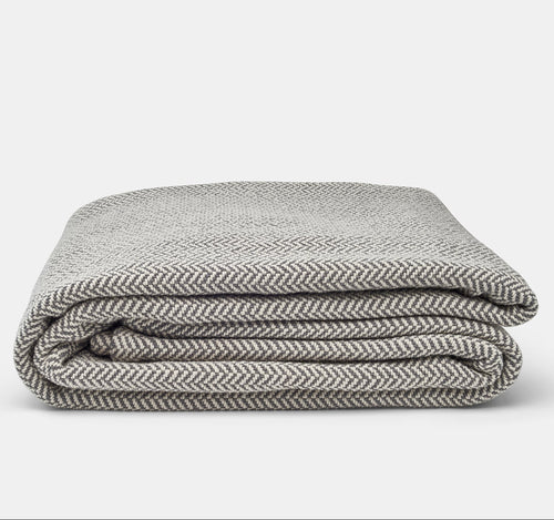 Organic Cotton Herringbone Weave Cotton Blanket - The Finishing Touch Decor