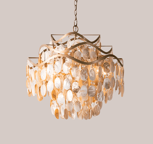 Conch Shell Coastal Pendant Chandelier Lighting - The Finishing Touch Decor