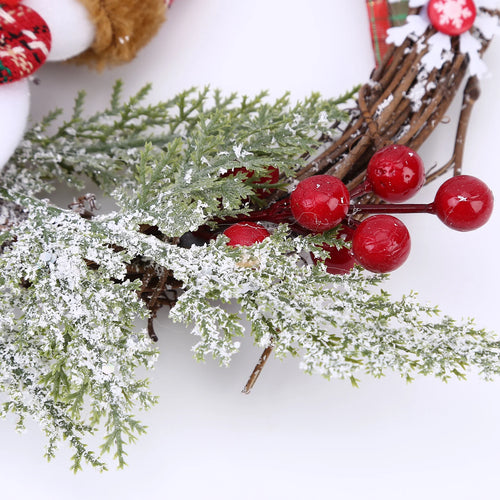 Indoor/Outdoor Snowman Artificial Branch Wreath