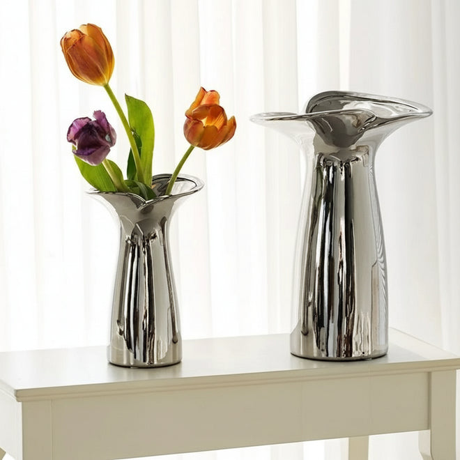 Electroplated Ceramic Modern Tulip Vase