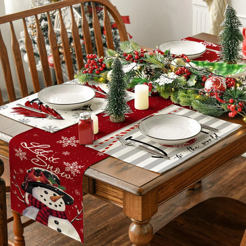 Assorted Pattern Christmas Placemats - Set of 4