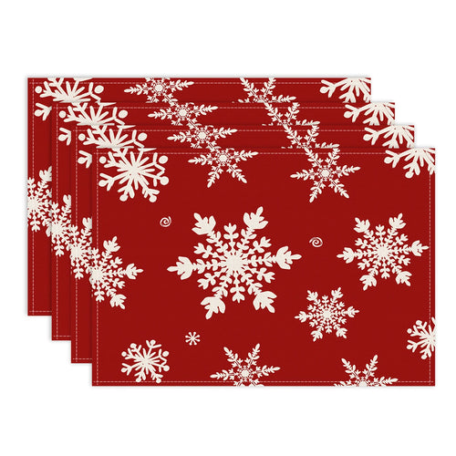 Assorted Pattern Christmas Placemats - Set of 4