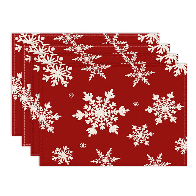 Assorted Pattern Christmas Placemats - Set of 4