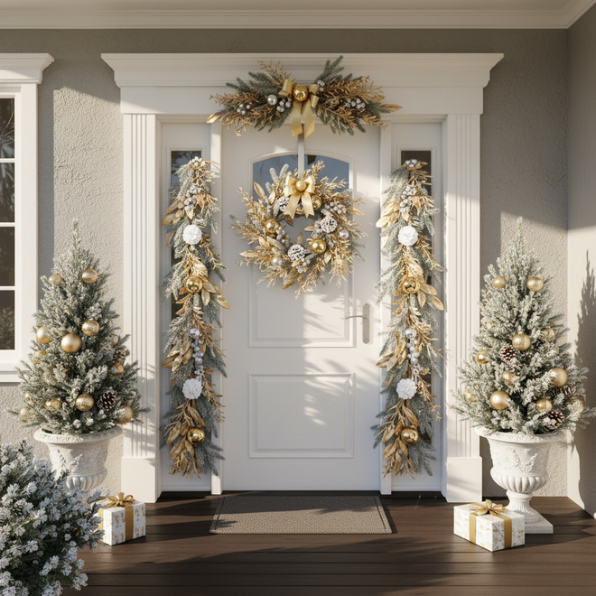 Christmas Wreath & Garland Indoor/Outdoor Decorations