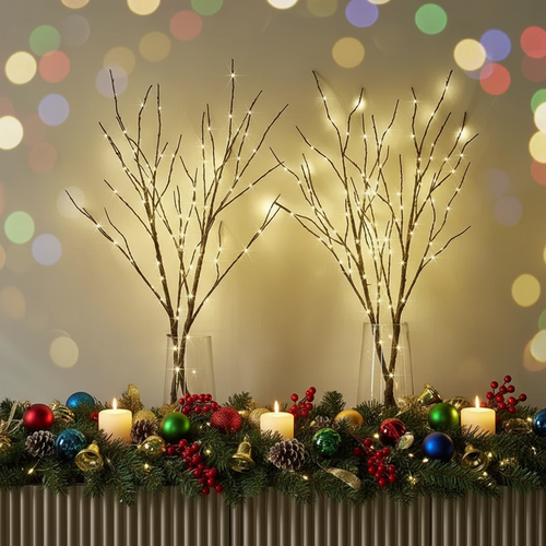 Dark Birch LED Lit Decorative Branches