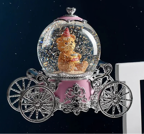 Holiday Gift Carriage Musical Snow Globe