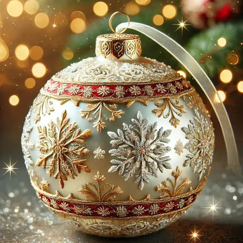 Intricate Fairy Tale Flat Christmas Tree Holiday Ornaments