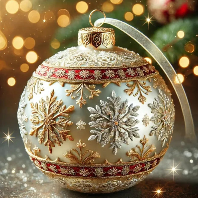 Intricate Fairy Tale Flat Christmas Tree Holiday Ornaments