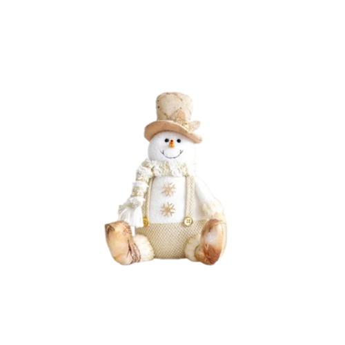 Large Gold Accent Plush Christmas Doll Ornaments