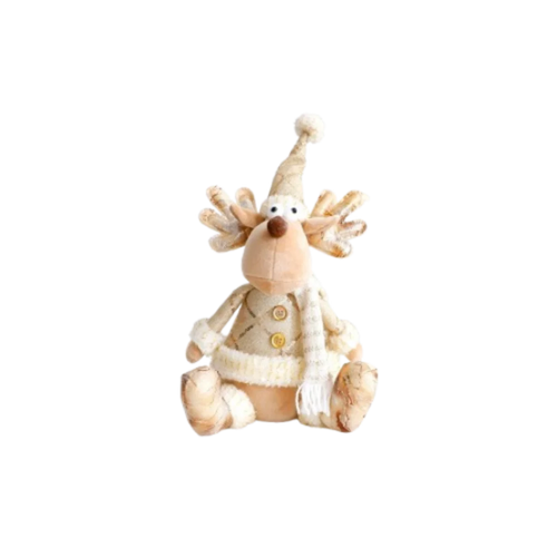 Large Gold Accent Plush Christmas Doll Ornaments