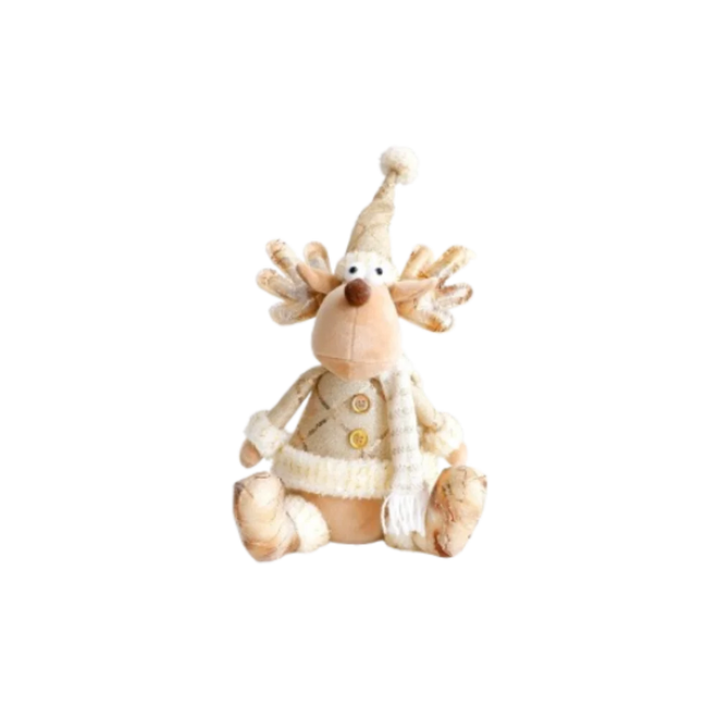 Large Gold Accent Plush Christmas Doll Ornaments