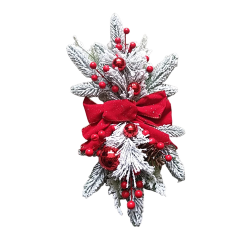 Pendant Swag Berry & Pinecone LED Garland Wreath