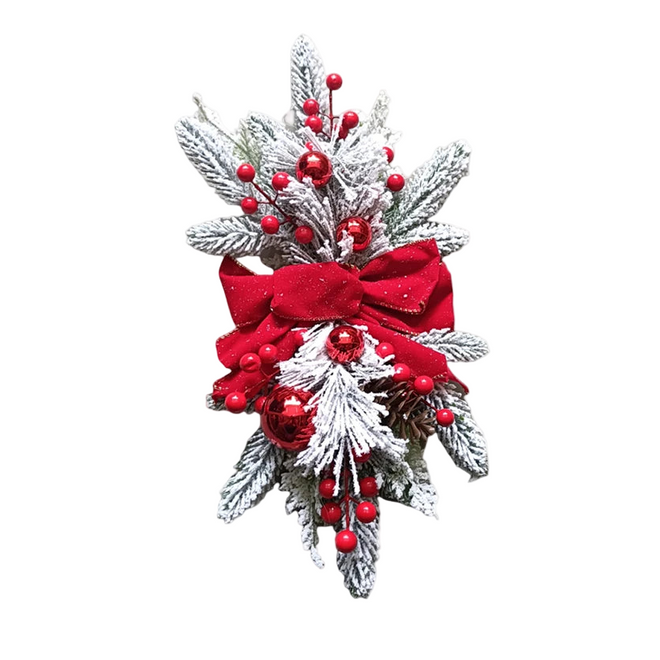 Pendant Swag Berry & Pinecone LED Garland Wreath