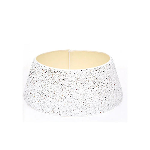 Red Glitter & Sequin Round Holiday Tree Skirt