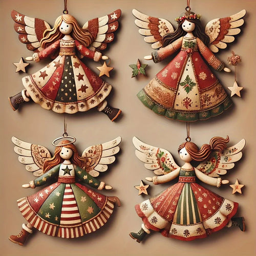 Vintage Christmas Fairy Angel Hanging Tree Ornaments
