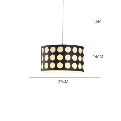 Eclectic Retro Polka Dot Copper Chandelier