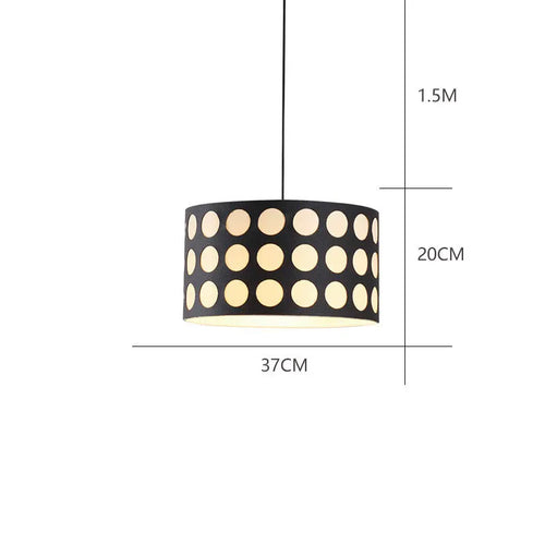 Eclectic Retro Polka Dot Copper Chandelier