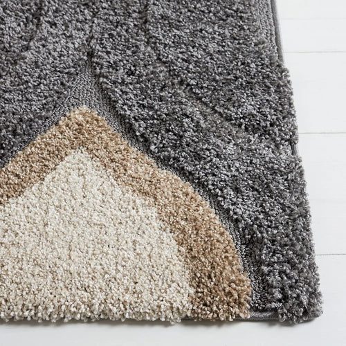 Grey Contemporary Embossed Area Rug - 3'3" X 5'3"