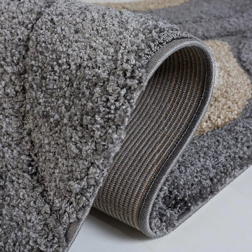 Grey Contemporary Embossed Area Rug - 3'3" X 5'3"