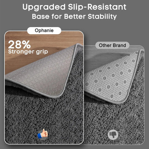 Soft Fluffy Grey Shag Large Area Rug