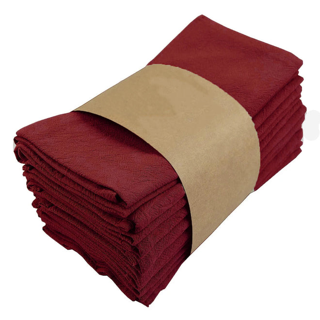 Textured Solid Color Cloth Dinner Napkin Set of 6