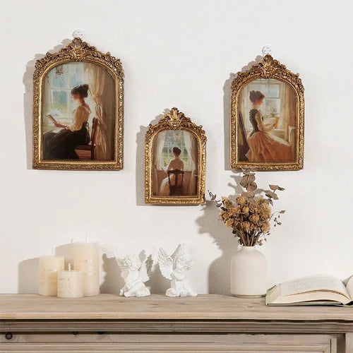 Antique Intricate Gold Resin Photo Frame