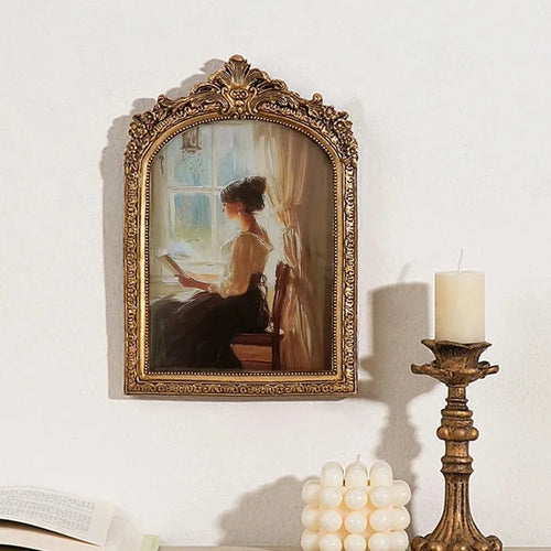 Antique Intricate Gold Resin Photo Frame