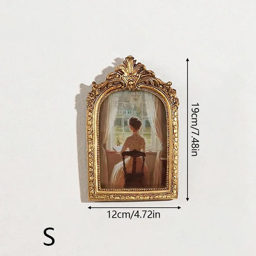 Antique Intricate Gold Resin Photo Frame