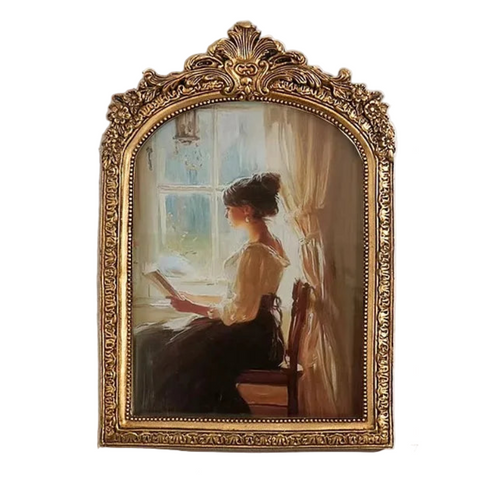 Antique Intricate Gold Resin Photo Frame