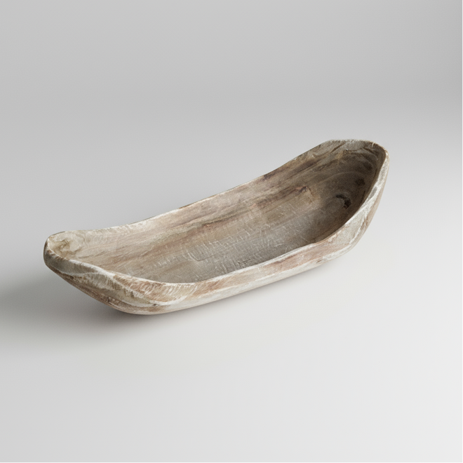 Paulownia Wooden Boat Fruit Tray Centerpiece
