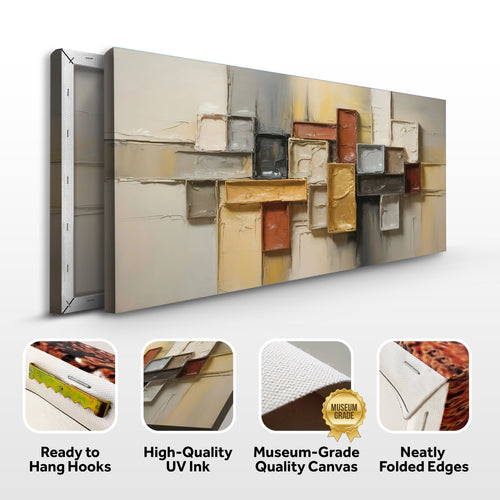 Modern Minimalist Cube Framed Canvas Wall Art - The Finishing Touch Decor