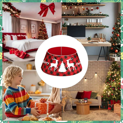 Rustic Farmhouse Plaid Christmas Tree Collar